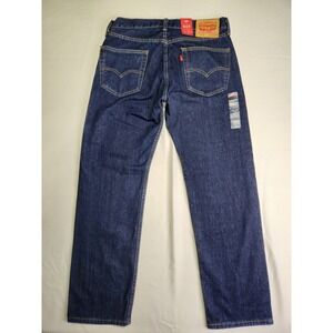 Levi Strauss Co 505 Regular Fit Dark Wash Straight Leg Jeans Mens W32 L30 NWT